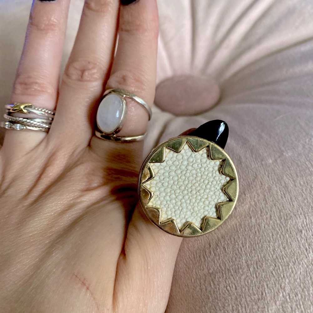 House of Harlow 1960 gold ring size 7